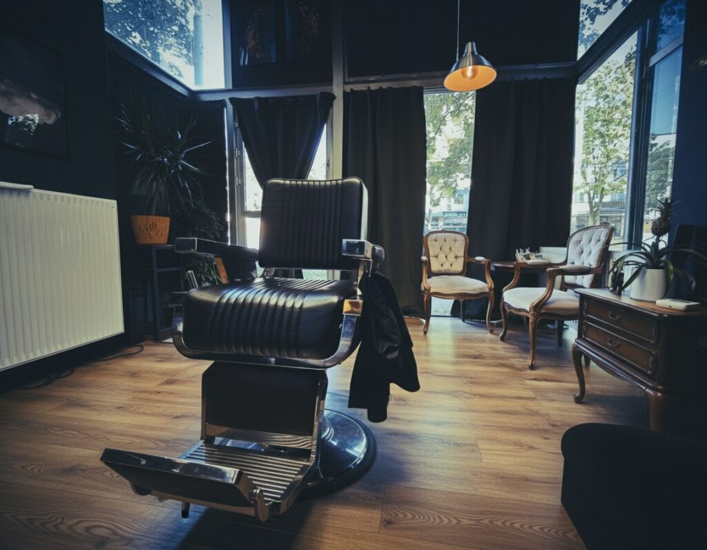 Fotel barberski w salonie Barber Tychy.